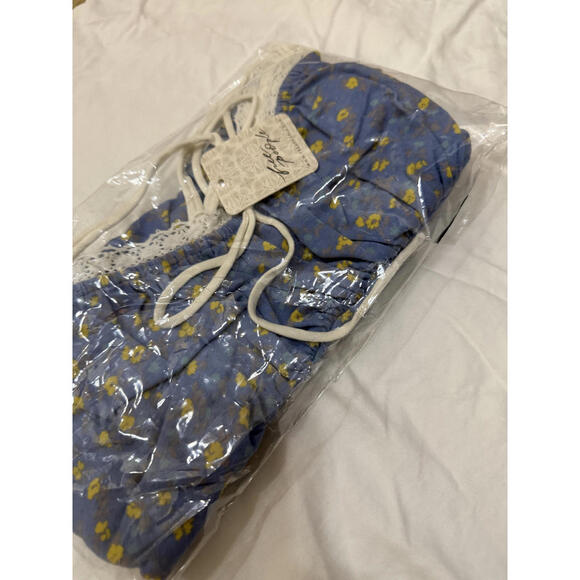 NWT! Free People Sammi Floral Camisole in Allure Blue Combo Size Medium - Picture 3 of 5